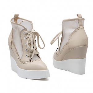 Women's Shoes Wedge Heel Pointed Toe Fashion Sneakers with Lace-up Casual More Colors available