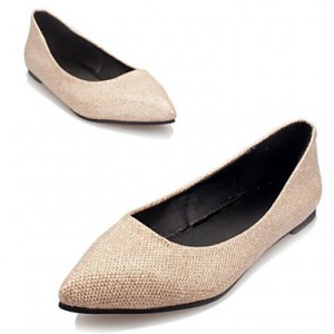 Women's Shoes Flat Heel Pointed Toe Flats Casual Silver/Gold