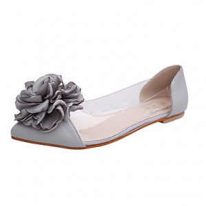 Women's Flats Spring / Fall Ballerina / Pointed Toe Leatherette Outdoor / Office & Career / Casual Flat Heel Applique