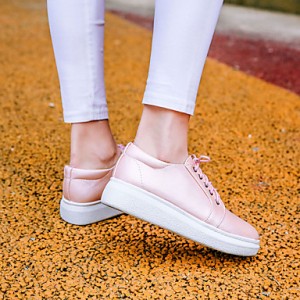 Women's Shoes Platform Comfort / Round Toe Oxfords Athletic / Casual Pink / Silver / Gold